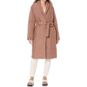 Amazon Essentials Relaxed-Fit Cotton Padded Home Coat light brown medium NWT